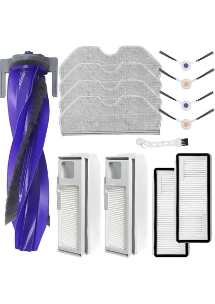 Narwal Freo x Için Plus Vakum Süpürge Ana Yan Fırçalar Hepa Filtreler Paspas Pedleri Toz Torbaları Yedek Parçalar (Yurt Dışından)