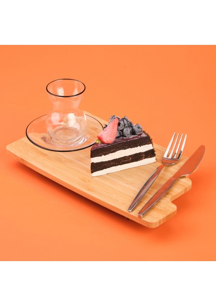 Pure Siyah Rimli 12 Parça Çay Bardak Takımı - Şeffaf / Siyah indirimleri