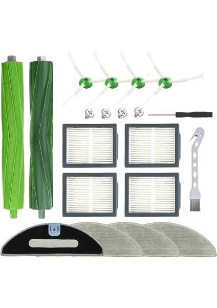 Irobot Roomba Combo Için Yedek Parçalar I5, I5+, J5, J5+ Vakum Süpürge Ana Yan Fırçalar Hepa Filtreler Paspas Bezi (Yurt Dışından)