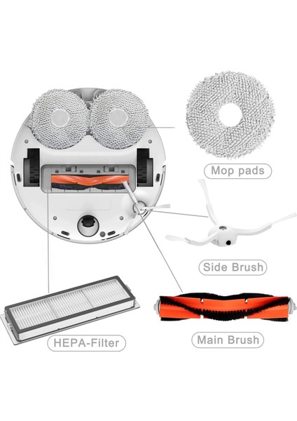 Dream L10S Ultra / L10 Ultra Ana Yan Fırça Hepa Filtre Toz Torbası Mop Bez Robot Vakum Süpürge Yedek Parçaları (Yurt Dışından) indirimleri
