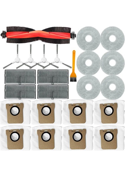 Mijia M30S Için D103CN Robot Vakum Süpürge Ana Yan Fırça Hepa Filtre Mop Bez Toz Çanta Aksesuarları (Yurt Dışından)