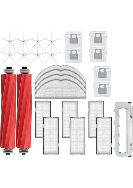 27PCS Için Roborock S7 Maxv Ultra/ S7 Pro Ultra/ G10S/ G10S Pro Robot Vakum Parçaları Ana Yan Fırça Filtresi Mop Toz Çantası (Yurt Dışından) indirimleri