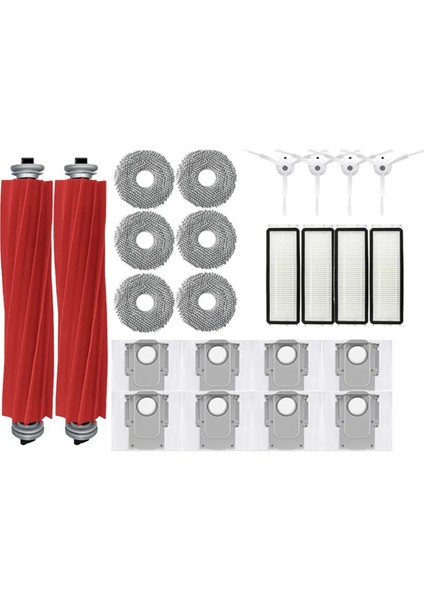 Roborock Q Revo / P10 A7400RR Robot Vakumları Temizleyici Aksesuar Ana Yan Fırça Filtresi Paspas Kumaşları Toz Çanta Yedek Parça (Yurt Dışından)