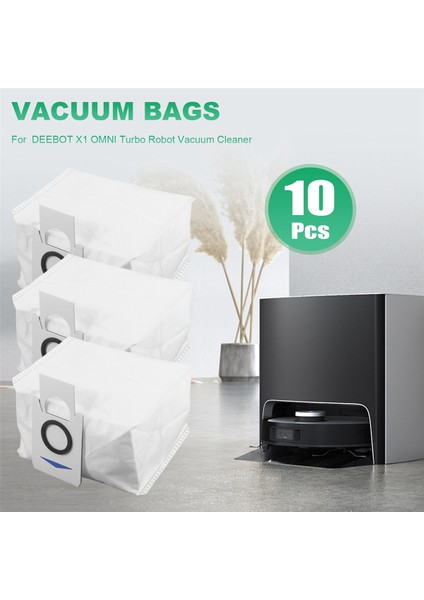 10 Paket Yedek Elektrikli Süpürge Torbaları Ecovacs Deebot X1 Omni Turbo Robot Vakum Süpürücü (Yurt Dışından) fırsatları