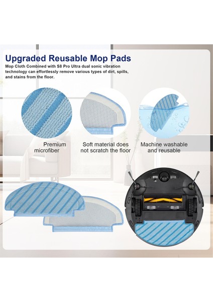 Ecovacs Için Aksesuar Kiti Deebot N10 Plus/ T9+/ N8 Pro+/ N8+/ T8AIVI+/ T8+Robot Vakumu, Yedek Parçalar (Yurt Dışından) indirimleri