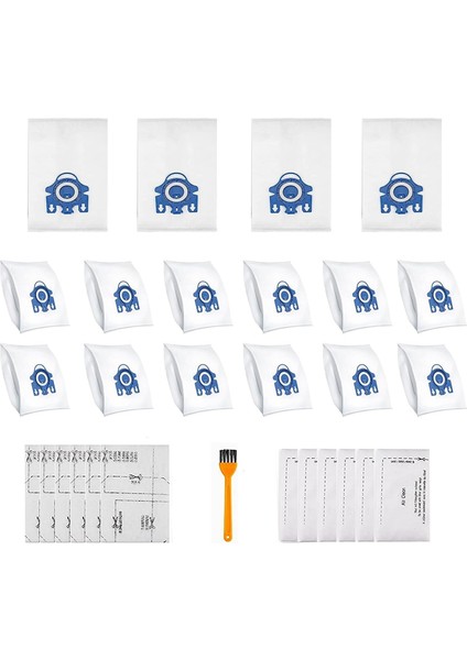 16 Miele Aircean Vakum Süpürücü Için 16 Paket Toz Torbaları, Gn Classic C1 Complete C1, C2, C3, S400I S600 S2 S5 S8 Serisi (Yurt Dışından)