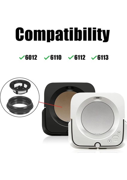 2pcs Su Deposu Filtreleri Irobot Braava Jet M6 (6110) (6012) (6112) (6113) Robot Vakum Süpürücü (Yurt Dışından) modelleri