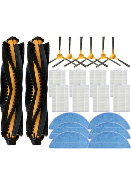 Kabum Smart 700 /500 Robot Vakum Temizleyici Aksesuarları Ana Roller Yan Fırça Hepa Filtre Mop Bezi 22 Pcs (Yurt Dışından)