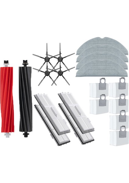 Ana Yan Fırça Paspas Kumaş Hepa Filtre Toz Torbası Aksesuarları Roborock S8 Pro Ultra S8+ Yedek Parçalar (Yurt Dışından)