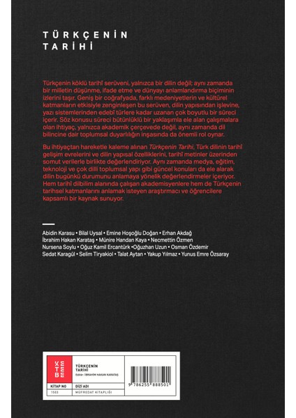 Türkçenin Tarihi - Ed. İbrahim Hakan Karataş fiyatları