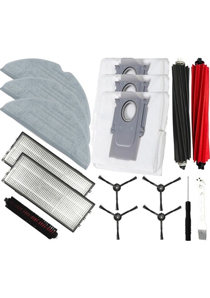 Roborock S8 Pro Ultra G20 Vakum Süpürge Yedek Parçalar Ana Yan Fırça Hepa Filtre Mop Bez Tuz Torbaları (Yurt Dışından)