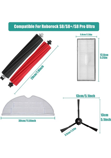Xiaomi Roborock S8 S8 Plus S8+ S8 Pro Vakum Süpürge Hepa Filtre Mop Bezi Yedek Parçalar (Yurt Dışından) indirimleri