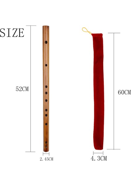 C Key Meibet Mini Piccolo Velvet Çanta Tune Bambu Flüt Ulusal Müzik Enstrüman Flüt (Yurt Dışından) indirimleri