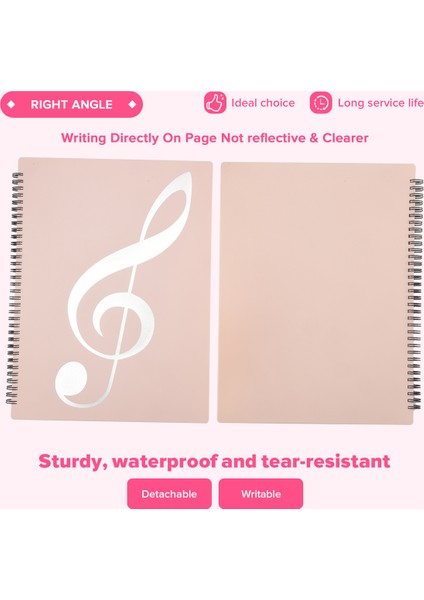 Notalar Klasörü, 60 Sayfa Kapasite, Notalar/tutucu, Mektup Boyutuna Uyuyor A4, Wribable &amp; Sepetilebilir (Pembe) (Yurt Dışından) indirimleri