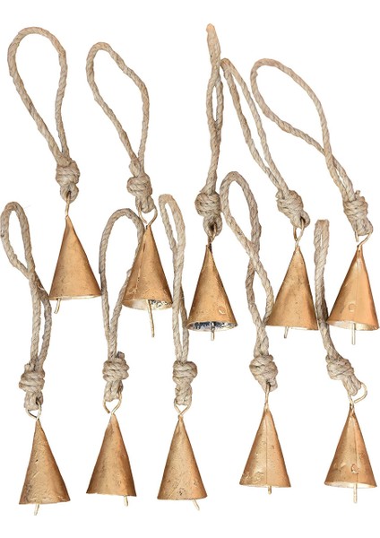 10 Adet Vintage Asılı Çanlar Noel Dekorasyonları Ev Dekoru Için Çan, Inek Çanları Ip Tarzı C ile Dekorasyon (Yurt Dışından) indirimleri