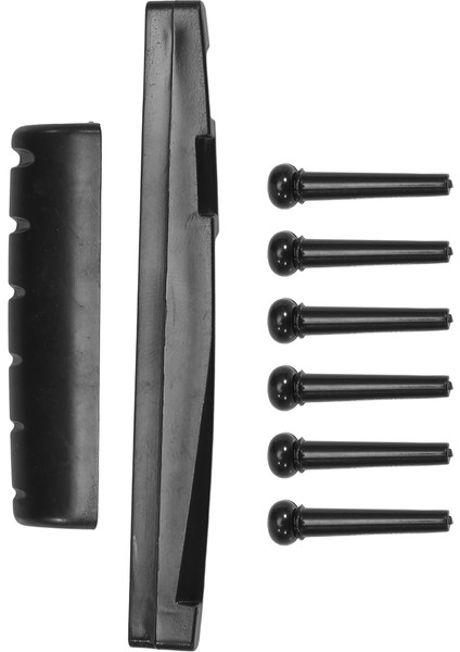 10 Set Gitar String Pegs Yedek Parçalar Akustik Gitar Köprüsü Pimleri Gitar Köprüsü Eyer Somun Kitleri Araçlar Siyah (Yurt Dışından) modelleri