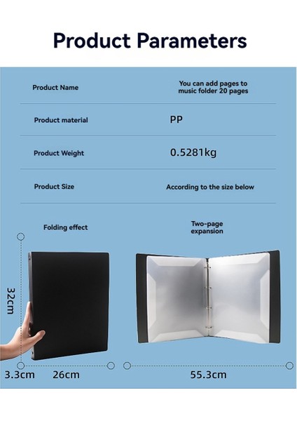 Notalar Klasörü, Müzik Standı Aksesuarları, Notalar, Yazılabilir ve Çıkarılabilir Koro Klasörü (Yurt Dışından) indirimleri