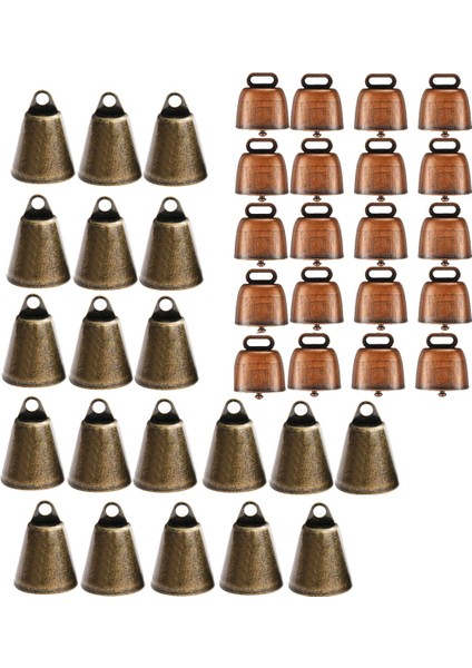 40PCS Inek Atı Koyun Otlatma Bakır Çanlar Sığır Keçi Çiftliği Hayvan Yüksek Bronz Çan Küçük Metal Inek Çan Küçük (Yurt Dışından)