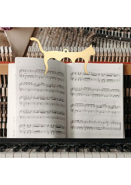Metal Müzik Kitabı Klip Kedi Şeklindeki Müzik Notaları Klip Açık Hava Performansı, Notlar, Kitap, Piyano, Gitar, Keman (Altın) (Yurt Dışından) indirimleri