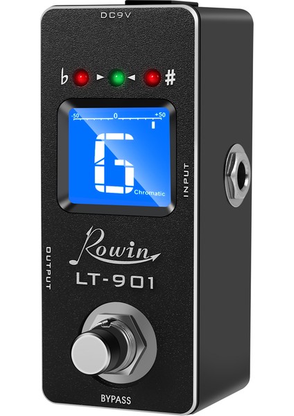 Rowin LT-901 Gitar Tuner Efekt Pedal Mini Kromatik True Bypass LCD Ekran Dijital Pedal Gitar Parçaları Aksesuarları (Yurt Dışından)