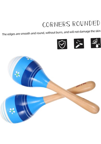 Maracas El Püşünce Çalışmaları, Ahşap Rumba Shaker Müzik Ant Entumlukları Yetişleri, 2 ​​set, Yeşil (Yurt Dışından) modelleri