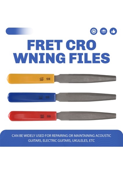 3pieces Konik Gitar Fıstığı Dosya Somun Yuvalı Dosya Seti Çift Kenar Tel Dosyası Elektif Gitar Tel Aleti Bas, 7.6 Inç (Yurt Dışından) fırsatları