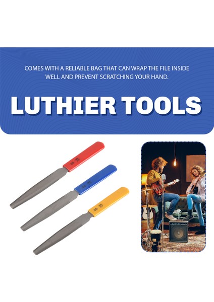 3pieces Konik Gitar Fıstığı Dosya Somun Yuvalı Dosya Seti Çift Kenar Tel Dosyası Elektif Gitar Tel Aleti Bas, 7.6 Inç (Yurt Dışından) indirimleri