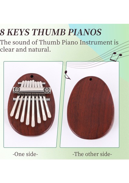 2pcs Kalimba Başparmak Piyano 8 Anahtar Mini Başparmak Piyano Parmak Piyano Mini Kalimba Başparmak Piyano Çocuk Yetişkin Enstrüman Aksesuar (Yurt Dışından) fırsatları