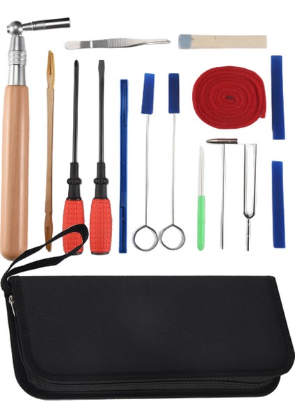 Piyano Ayarlama Kiti 16PCS Profesyonel Piyano Tuner Araçları Set Anahtarı Hammer Sessiz Çatal Çağrı Kemer Kemer Klipsi (Yurt Dışından) modelleri