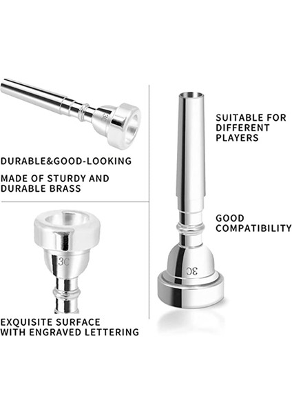 3c Boynuz Ağızlık Pirinç Boynuz Ağızlık Gümüş Kaplama Boynuz Ağızlık (Yurt Dışından) fırsatları