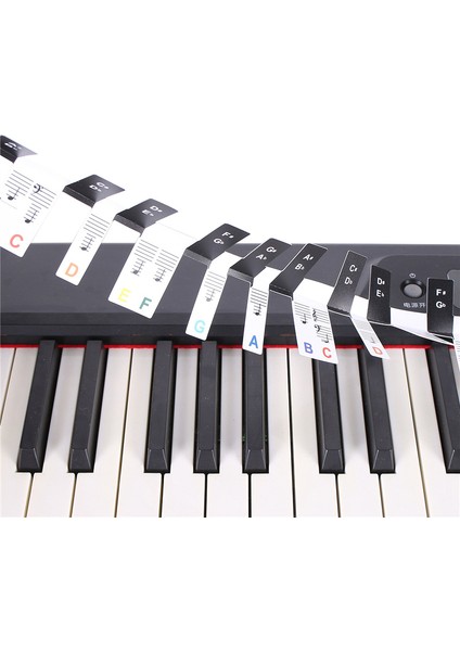 2 Pcs 88 Tuşlar Çıkarılabilir Piyano Anahtar Etiketleri Piyano Klavye Çıkartmaları Piyano Notlar Yeni Başlayanlar Için Işaretçi Öğrenciler Çok Molor (Yurt Dışından)
