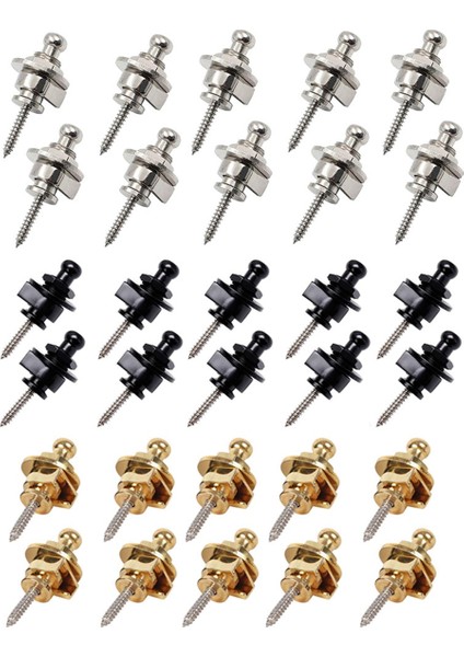 30PCS Gitar Kayış Kilit Düğmeleri Hızlı Serbest Bırakma Gitar Kayışı Düğmeleri (Yurt Dışından)