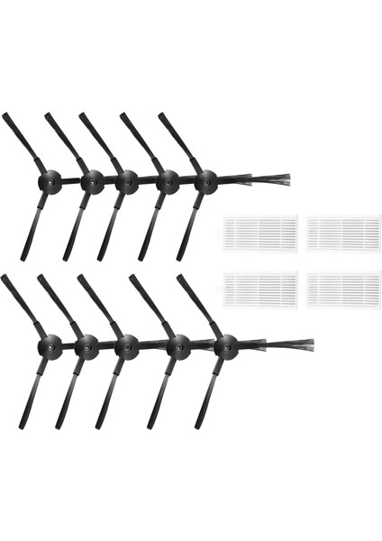 10PCS Yan Fırça+4pcs Arıete Brıcıola Için Hepa Filtresi 2711 2712 2713 2717 Robot Hofer Temizlik Parçaları Aksesuarları (Yurt Dışından)