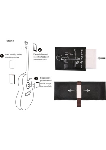 Gitar Otomatik Nemlendirici Set Akustik Gitar Iki Yönlü Nem Ayar Paketi Klasik Halk Gitar Nemlendirici (Yurt Dışından) modelleri