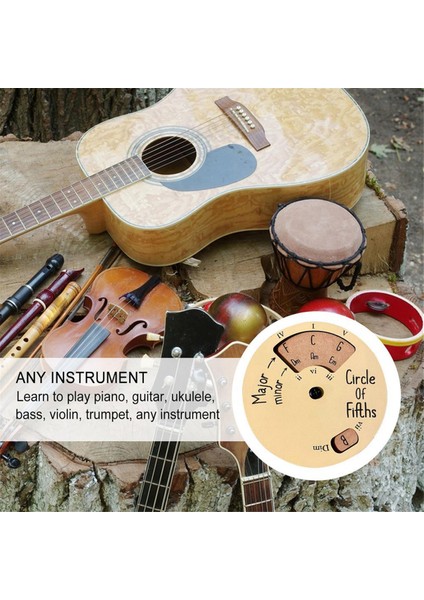 2pcs Beşinci Çember Çember, Gitar Öğrenimi Için Ahşap Akor Tekerle (Yurt Dışından) fiyatları