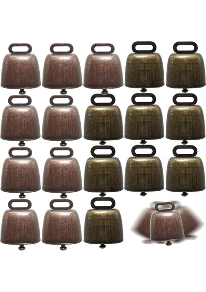 18PCS Inek Atı Koyun Otlatma Bakır Çanları Küçük Pirinç Çan, Inek Retro Çan Inek Çanları Gürültü Üreticisi (Yurt Dışından)