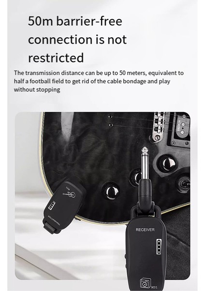 M31 Gitar Kablosuz Sistem Ses Verici Alıcı Pikap USB Electik Gitar Bası (Yurt Dışından) modelleri