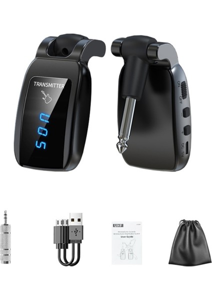 Kablosuz Gitar Sistemi Şarj Edilebilir LED Ekran Uhf Elektro Gitar Siyahı Için Kablosuz Gitar Verici Alıcı (Yurt Dışından) fiyatları