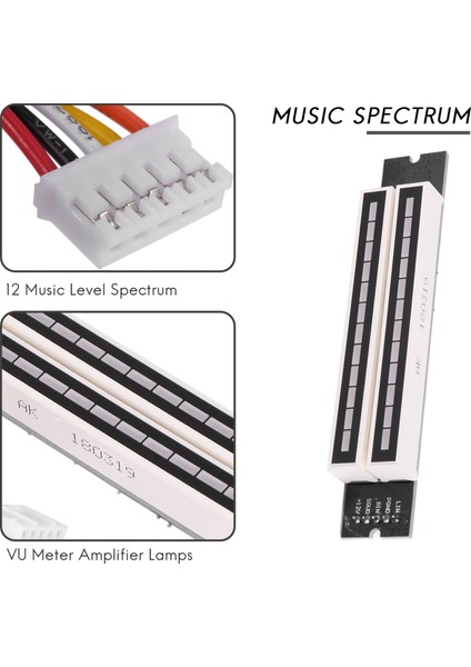 Çift 12 Müzik Seviyesi Göstergesi LED Spektrum Vu Metre Amplifikatör Lambaları Mp3 Dc 7-12V (Fınıs) (Yurt Dışından) indirimleri