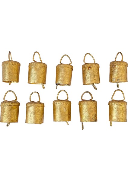 10 Adet Vintage Asılı Çanlar Noel Dekorasyonları Ev Dekoru Için Çan, Inek Çanları Ip Stili ile Dekorasyon B (Yurt Dışından)