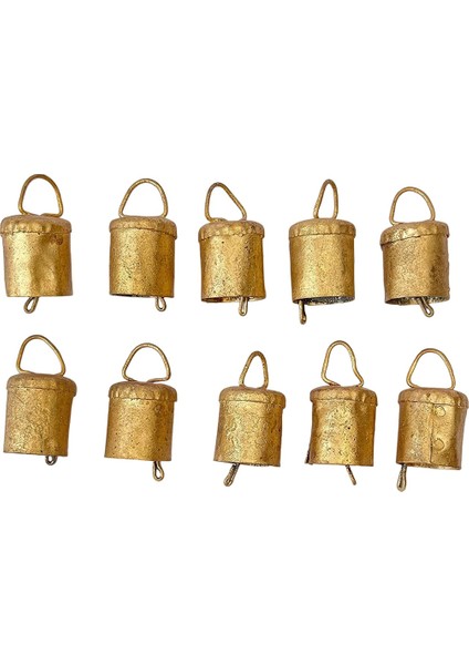 10 Adet Vintage Asılı Çanlar Noel Dekorasyonları Ev Dekoru Için Çan, Inek Çanları Ip Stili ile Dekorasyon B (Yurt Dışından) fiyatları