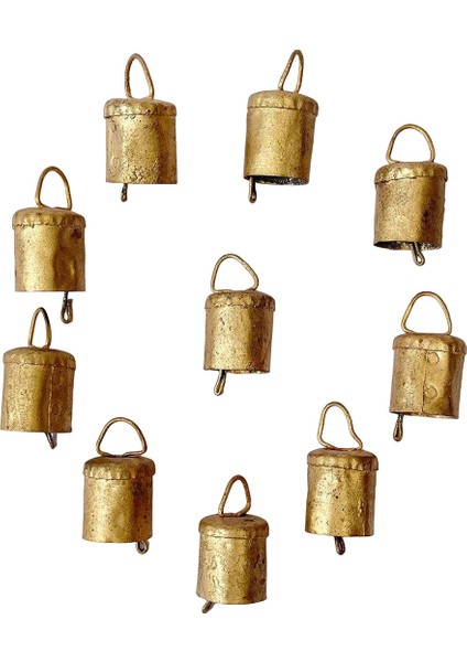 10 Adet Vintage Asılı Çanlar Noel Dekorasyonları Ev Dekoru Için Çan, Inek Çanları Ip Stili ile Dekorasyon B (Yurt Dışından) fırsatları