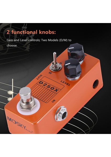 Mosky D250X Mini Overdrive Preamp Gitar Etki Pedalı Gerçek Baypas Anahtarı (Yurt Dışından) fırsatları