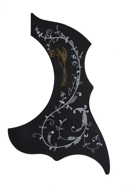 Pickguard-Akustik Akustik Gitar Pickguard, Kendi Kendine Yapışkan, Siyah (Yurt Dışından)