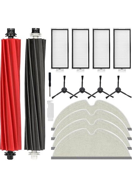 Roborock Q8 Için Max/ Q5 Pro/ Q8 Max +/ Q5 Pro + Vakum Süpürge Ana Yan Fırça Hepa Filtresi Mop Kumaş Aksesuarları (Yurt Dışından)