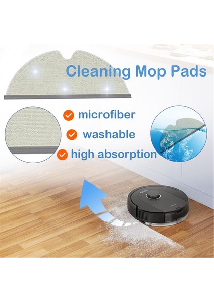 Roborock Q8 Için Max/ Q5 Pro/ Q8 Max +/ Q5 Pro + Vakum Süpürge Ana Yan Fırça Hepa Filtresi Mop Kumaş Aksesuarları (Yurt Dışından) fiyatları