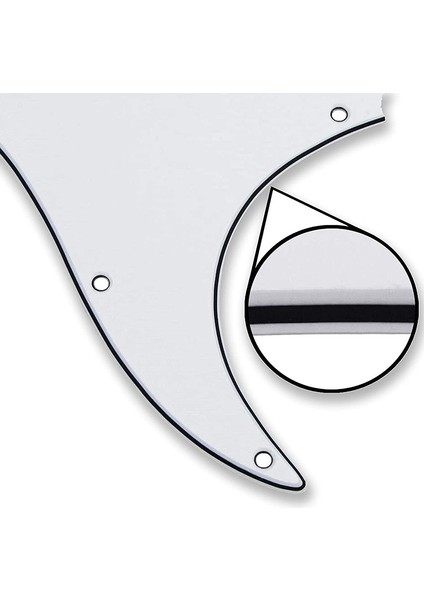 Pickguard Scratch Tabağı Gitar Arka Plaka Seti Elektro Gitar Parçası (3ply Beyaz) (Yurt Dışından) fırsatları