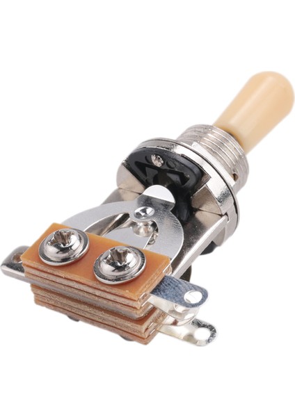 Metrik 3 Yolu Kısa Düz Gitar Pikap Seçici Gibson Epiphone Için Geçiş Anahtarı Düğmesi Lp Les Paul Electric Gitar Parçaları, Gümüş ve Bej (2 Paket) (Yurt Dışından)