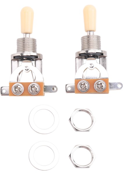 Metrik 3 Yolu Kısa Düz Gitar Pikap Seçici Gibson Epiphone Için Geçiş Anahtarı Düğmesi Lp Les Paul Electric Gitar Parçaları, Gümüş ve Bej (2 Paket) (Yurt Dışından) fiyatları