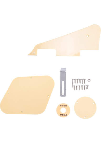 1set Sarı Pickguard Boşluk Anahtarı Kapakları Pikap Seçici Plaka Braket Vidaları Fit Les Paul Guar Stil Kiti (Yurt Dışından) indirimleri